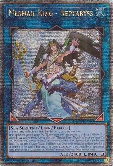 Mermail King Neptabyss Quarter Century Secret Rare Rage of the Abyss Yu-Gi-Oh! card
