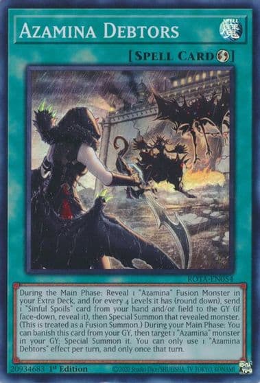 Azamina Debtors Rage of the Abyss Yu-Gi-Oh! card