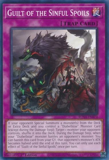 Guilt of the Sinful Spoils Rage of the Abyss Yu-Gi-Oh! card