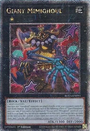 Giant Mimighoul Quarter Century Secret Rare Rage of the Abyss Yu-Gi-Oh! card