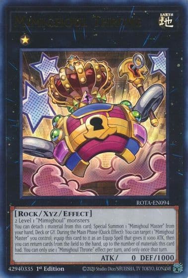 Mimighoul Throne Rage of the Abyss Yu-Gi-Oh! card