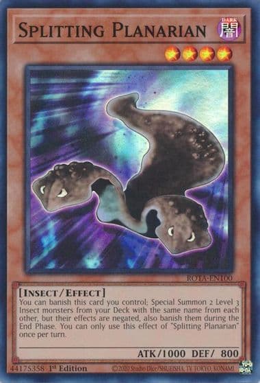Splitting Planarian Rage of the Abyss Yu-Gi-Oh! card