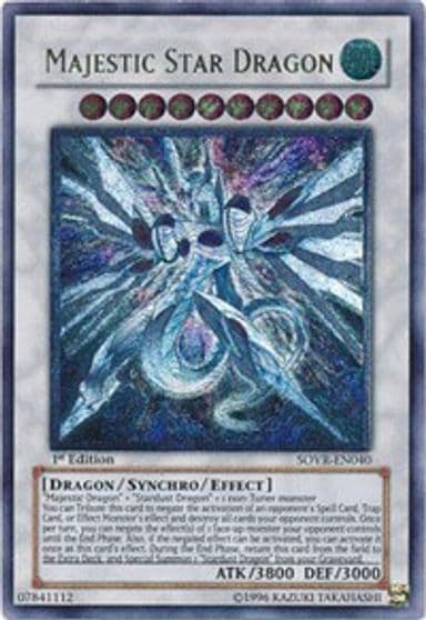 Majestic Star Dragon UTR Stardust Overdrive Yu-Gi-Oh! card