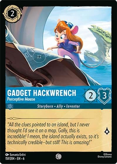 Gadget Hackwrench Perceptive Mouse Azurite Sea Lorcana card