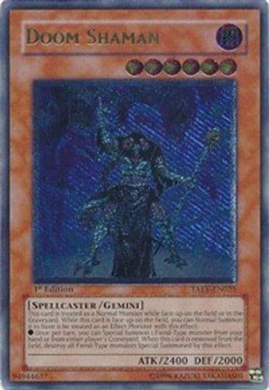 Doom Shaman UTR Tactical Evolution Yu-Gi-Oh! card