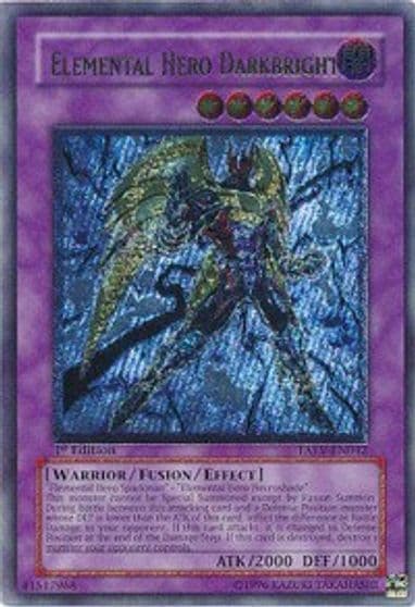 Elemental Hero Darkbright UTR Tactical Evolution Yu-Gi-Oh! card