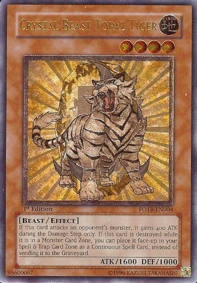 Crystal Beast Topaz Tiger UTR Force of the Breaker Yu-Gi-Oh! card