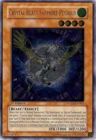 Crystal Beast Sapphire Pegasus UTR Force of the Breaker Yu-Gi-Oh! card