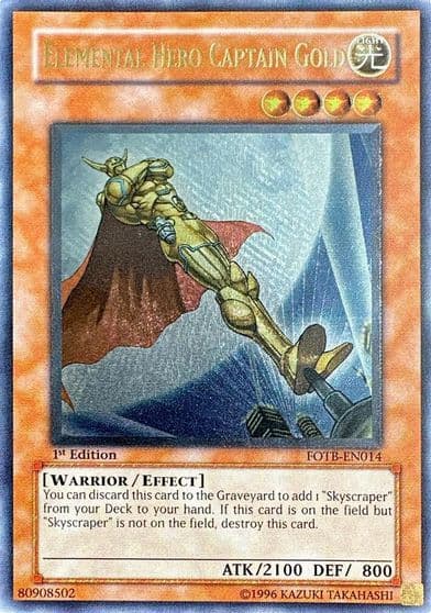 Elemental Hero Captain Gold UTR Force of the Breaker Yu-Gi-Oh! card