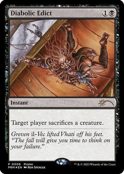 Diabolic Edict Graphic Novel Insert Media Promos Magic card