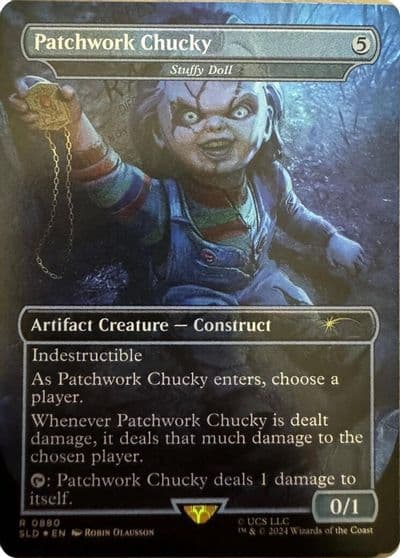 Patchwork Chucky Stuffy Doll Secret Lair Drop Series Magic card