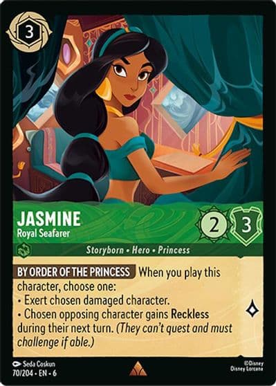 Jasmine Royal Seafarer Azurite Sea Lorcana card