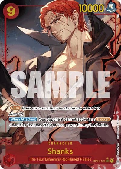 Shanks OP01 120 Alternate Art Premium Booster -The Best- One Piece card