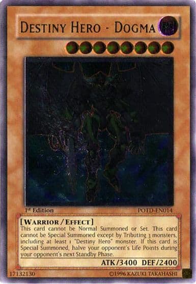Destiny Hero Dogma UTR Power of the Duelist Yu-Gi-Oh! card