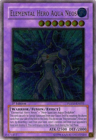 Elemental Hero Aqua Neos UTR Power of the Duelist Yu-Gi-Oh! card