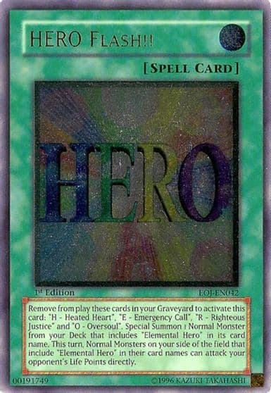 HERO Flash UTR Enemy of Justice Yu-Gi-Oh! card