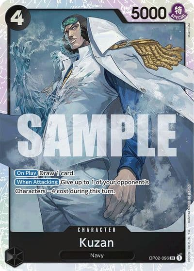 Kuzan OP02 096 Reprint Premium Booster -The Best- One Piece card