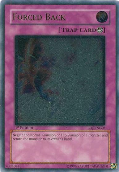 Forced Back UTR Enemy of Justice Yu-Gi-Oh! card
