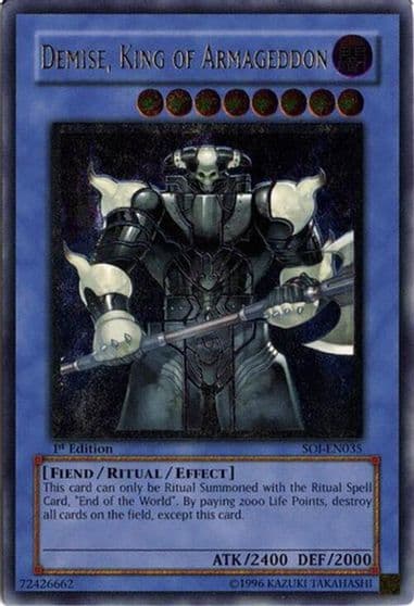 Demise King of Armageddon UTR Shadow of Infinity Yu-Gi-Oh! card