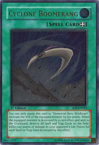 Cyclone Boomerang UTR Shadow of Infinity Yu-Gi-Oh! card