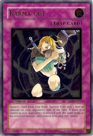 Karma Cut UTR Shadow of Infinity Yu-Gi-Oh! card