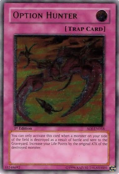 Option Hunter UTR Shadow of Infinity Yu-Gi-Oh! card