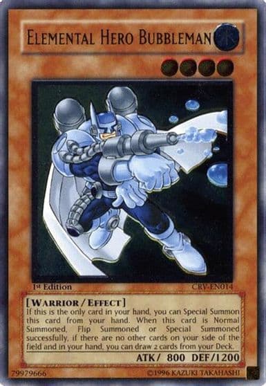 Elemental Hero Bubbleman UTR Cybernetic Revolution Yu-Gi-Oh! card