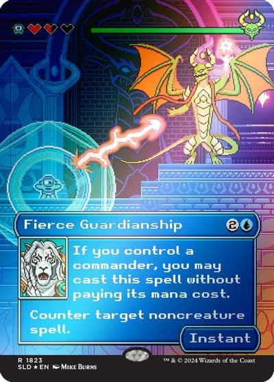 Fierce Guardianship Rainbow Foil Secret Lair Drop Series Magic card