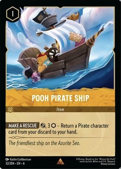 Pooh Pirate Ship Azurite Sea Lorcana card