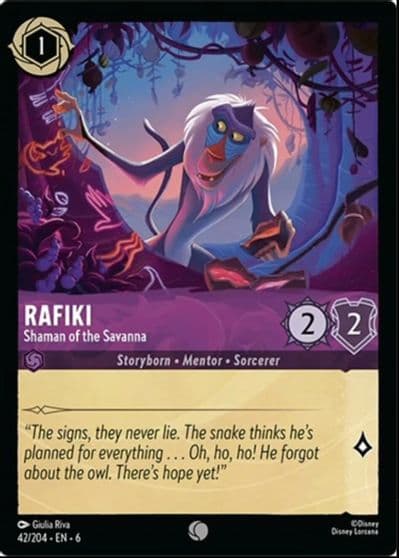 Rafiki Shaman of the Savanna Azurite Sea Lorcana card