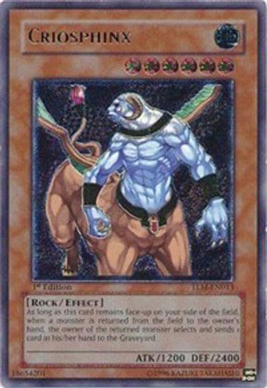 Criosphinx UTR The Lost Millennium Yu-Gi-Oh! card