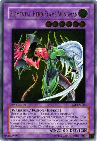 Elemental HERO Flame Wingman UTR The Lost Millennium Yu-Gi-Oh! card