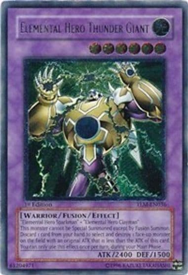 Elemental Hero Thunder Giant UTR The Lost Millennium Yu-Gi-Oh! card