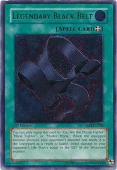 Legendary Black Belt UTR The Lost Millennium Yu-Gi-Oh! card