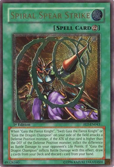 Spiral Spear Strike UTR Flaming Eternity Yu-Gi-Oh! card