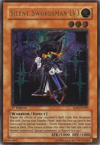 Silent Swordsman LV3 UTR Rise of Destiny Yu-Gi-Oh! card