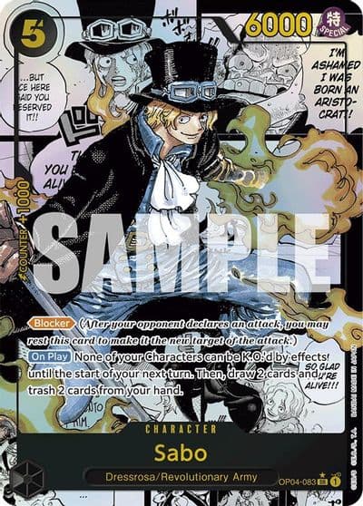 Sabo OP04 083 Manga Premium Booster -The Best- One Piece card