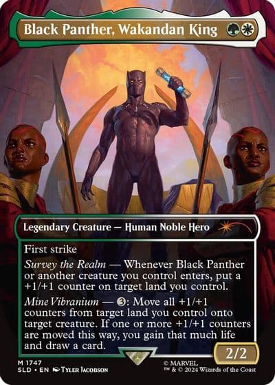 Black Panther Wakandan King Rainbow Foil Secret Lair Drop Series Magic card