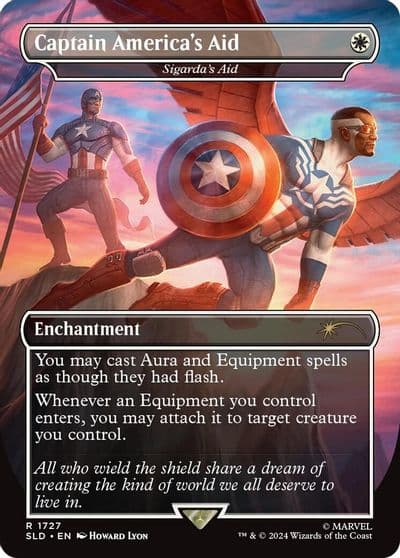 Captain Americas Aid Sigardas Aid Secret Lair Drop Series Magic card