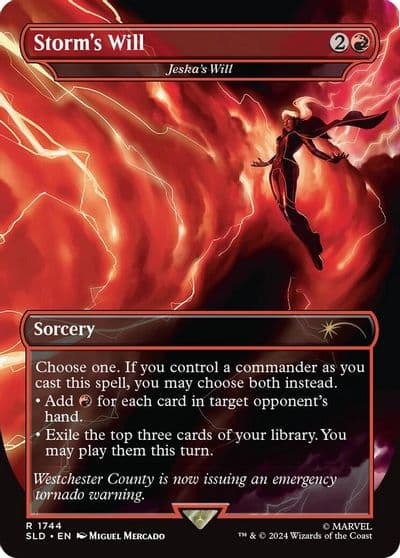Storms Will Jeskas Will Rainbow Foil Secret Lair Drop Series Magic card