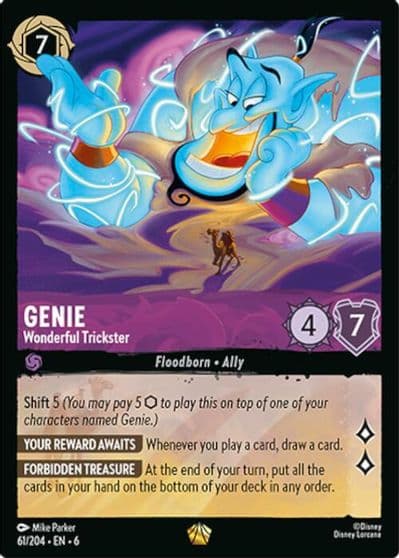 Genie Wonderful Trickster Azurite Sea Lorcana card
