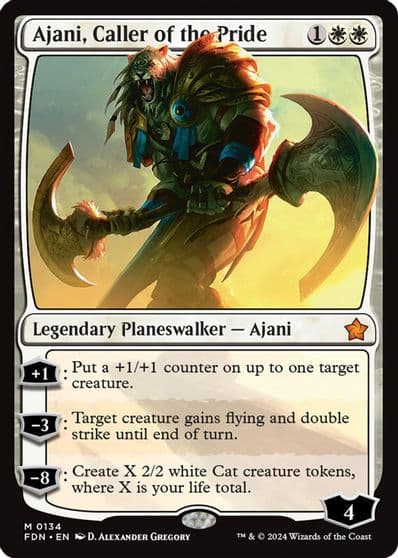 Ajani Caller of the Pride Foundations Magic card