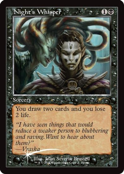 Nights Whisper Retro Frame Open House Promos Magic card