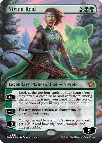 Vivien Reid Borderless Mana Foil Foundations Magic card