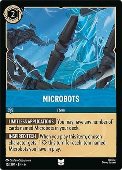 Microbots Azurite Sea Lorcana card