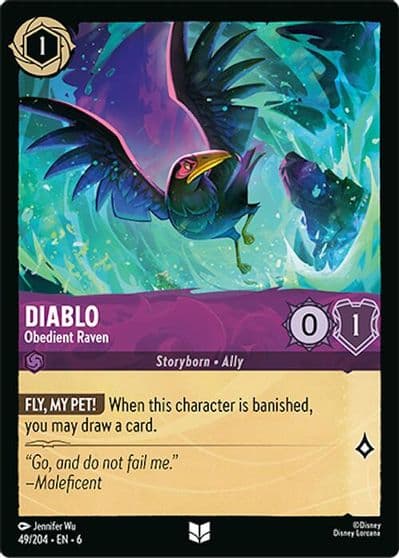 Diablo Obedient Raven Azurite Sea Lorcana card
