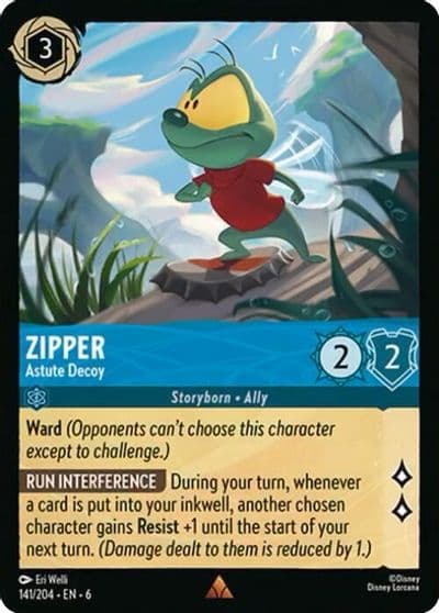 Zipper Astute Decoy Azurite Sea Lorcana card