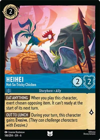 HeiHei Not So Tricky Chicken Azurite Sea Lorcana card