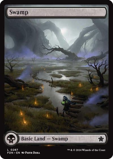 Swamp 0287 Foundations Magic card