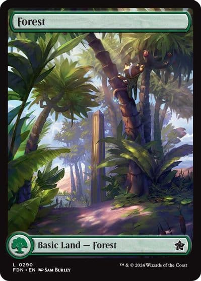 Forest 0290 Foundations Magic card